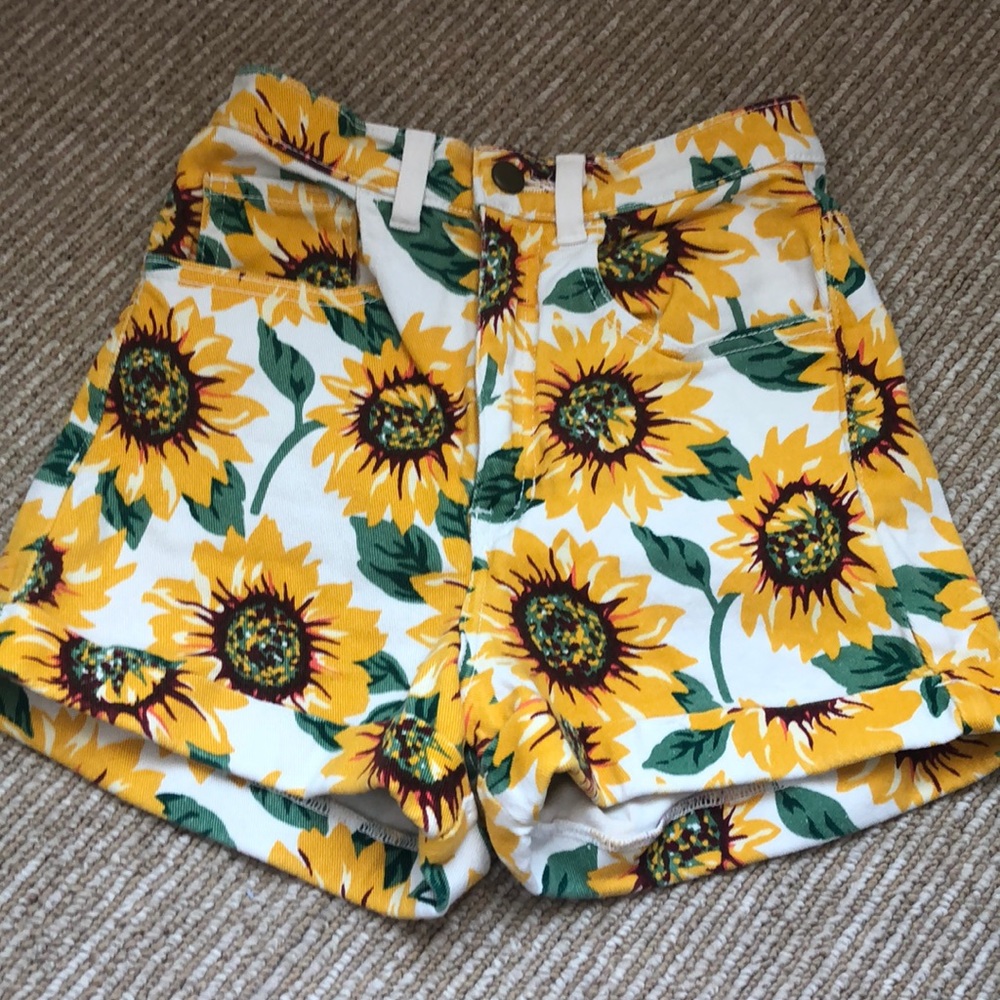 American Apparel Sunflower High Waisted Shorts